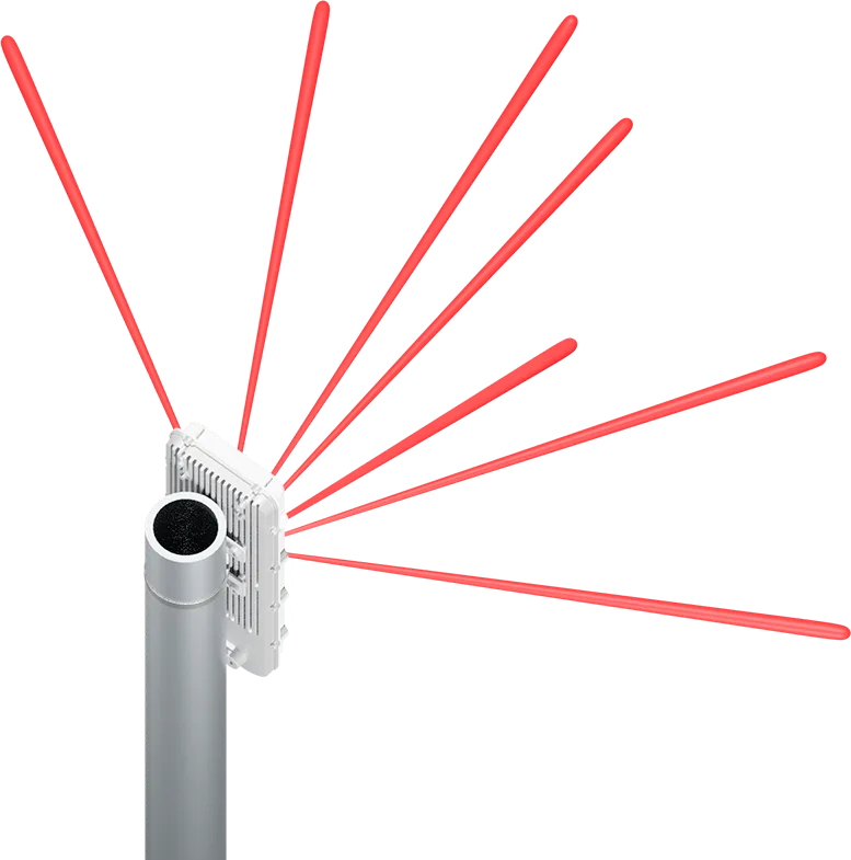 Tachyon 3-D beamforming coverage illustration